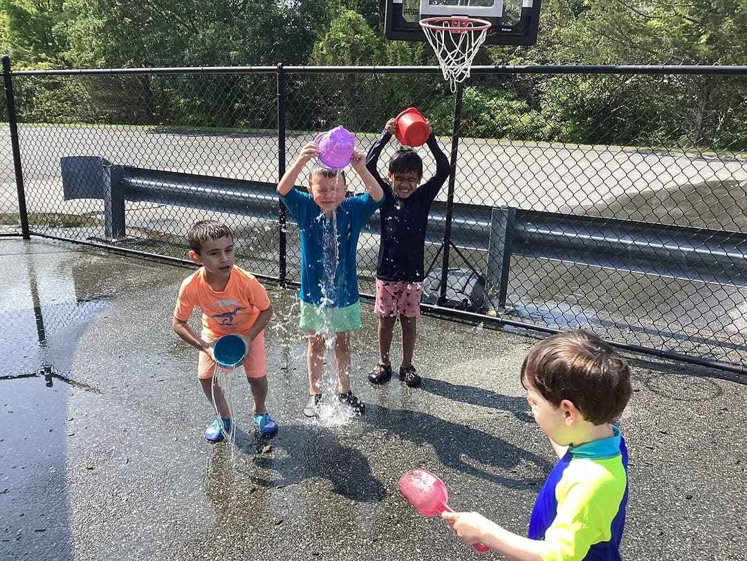 Summer water play activities at Mountainside Children's Center