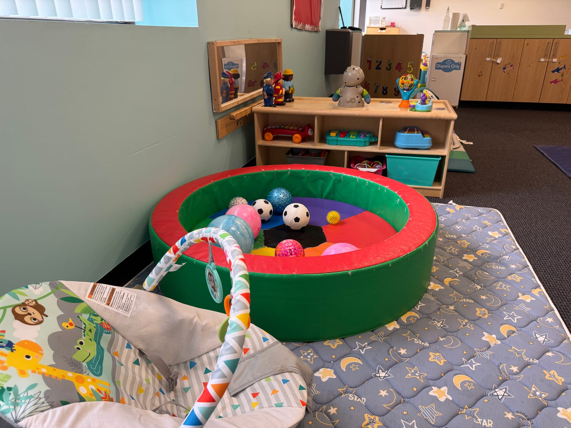 Soft infant play space at Mountainside Children's Center