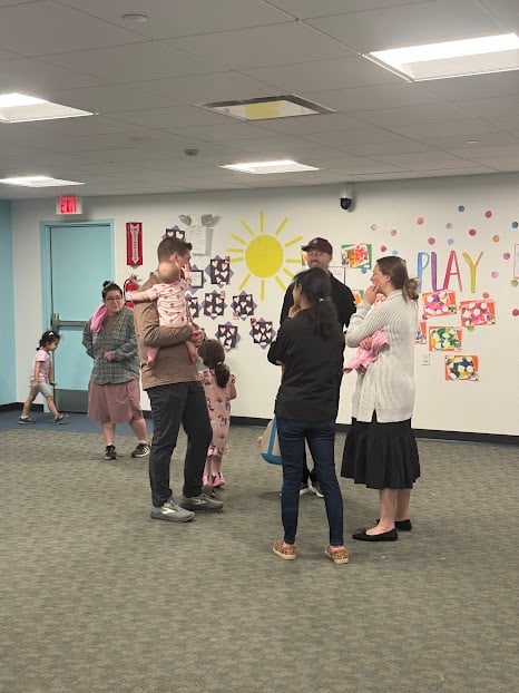 Student art display at Mountainside Children's Center